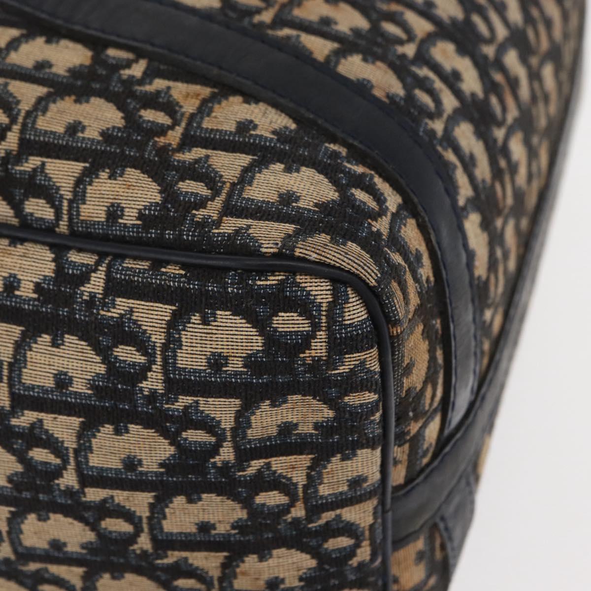 Trotter Canvas Boston Bag Navy Silver