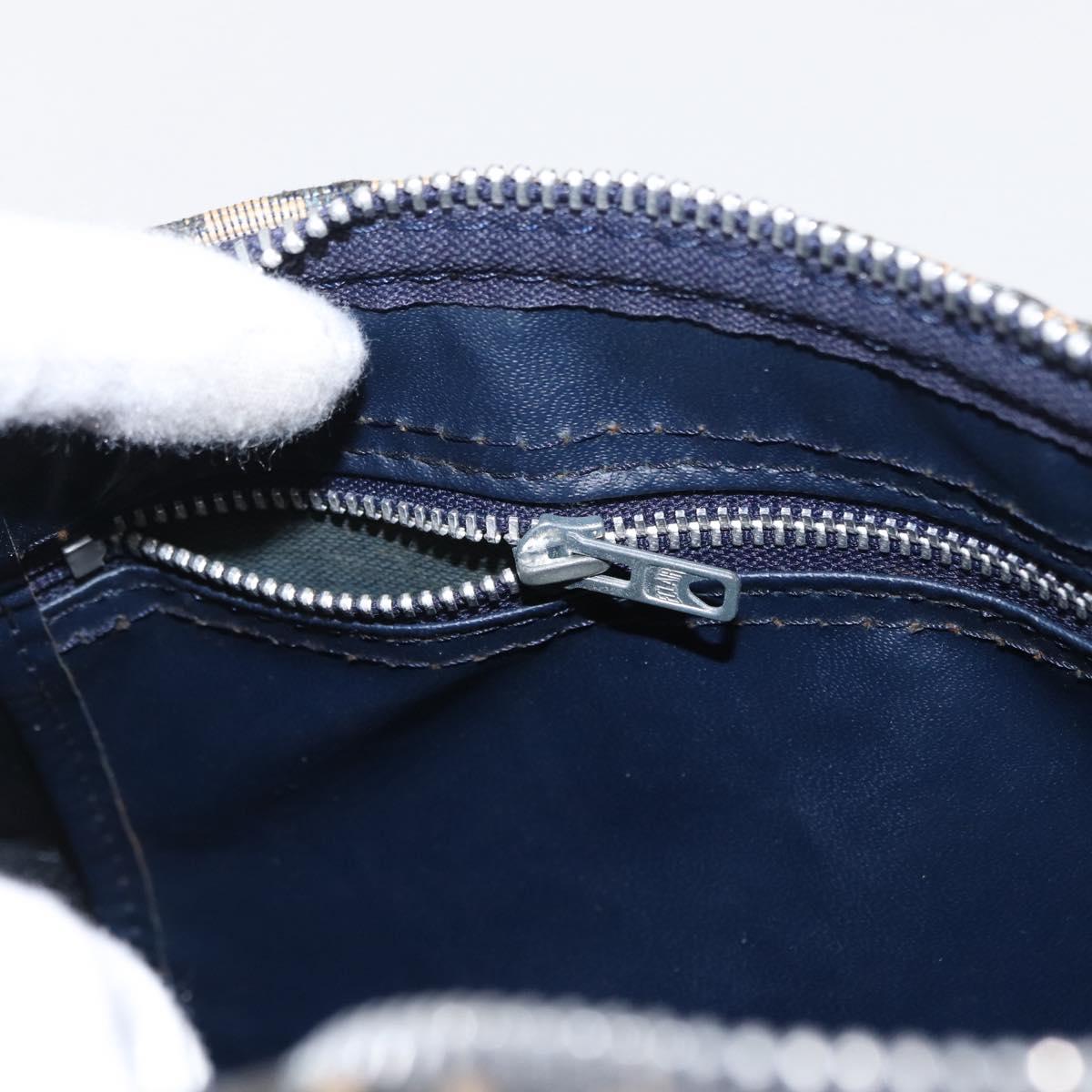 Trotter Canvas Boston Bag Navy Silver