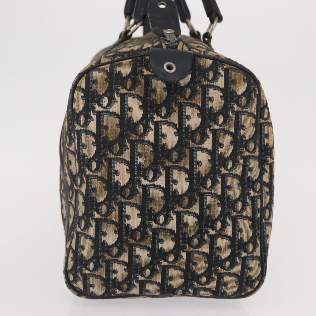 Trotter Canvas Boston Bag Navy Silver