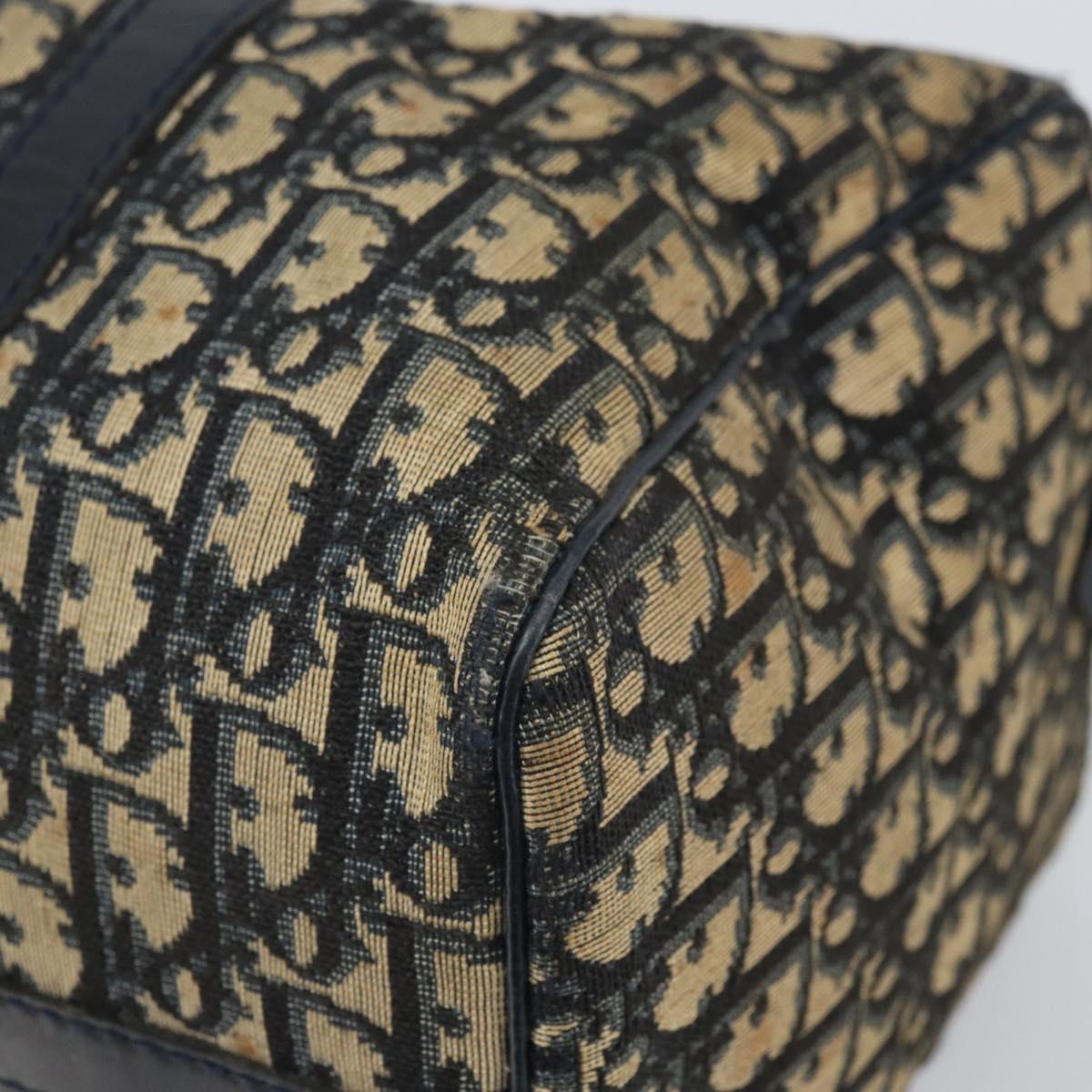 Trotter Canvas Hand Bag Navy Silver