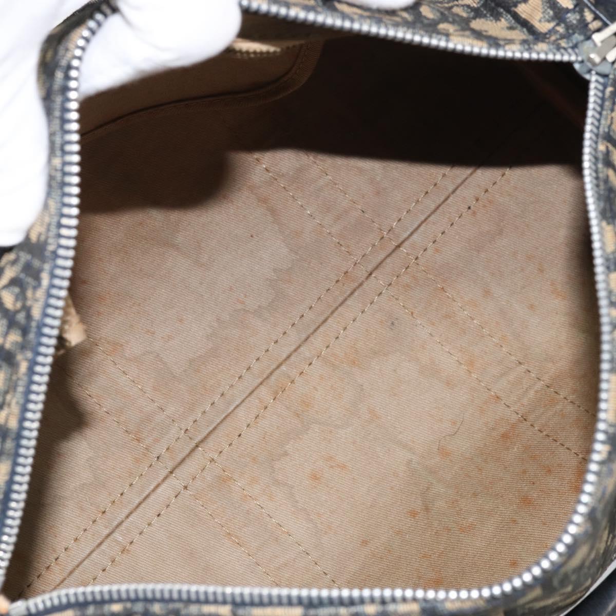 Trotter Canvas Hand Bag Navy Silver