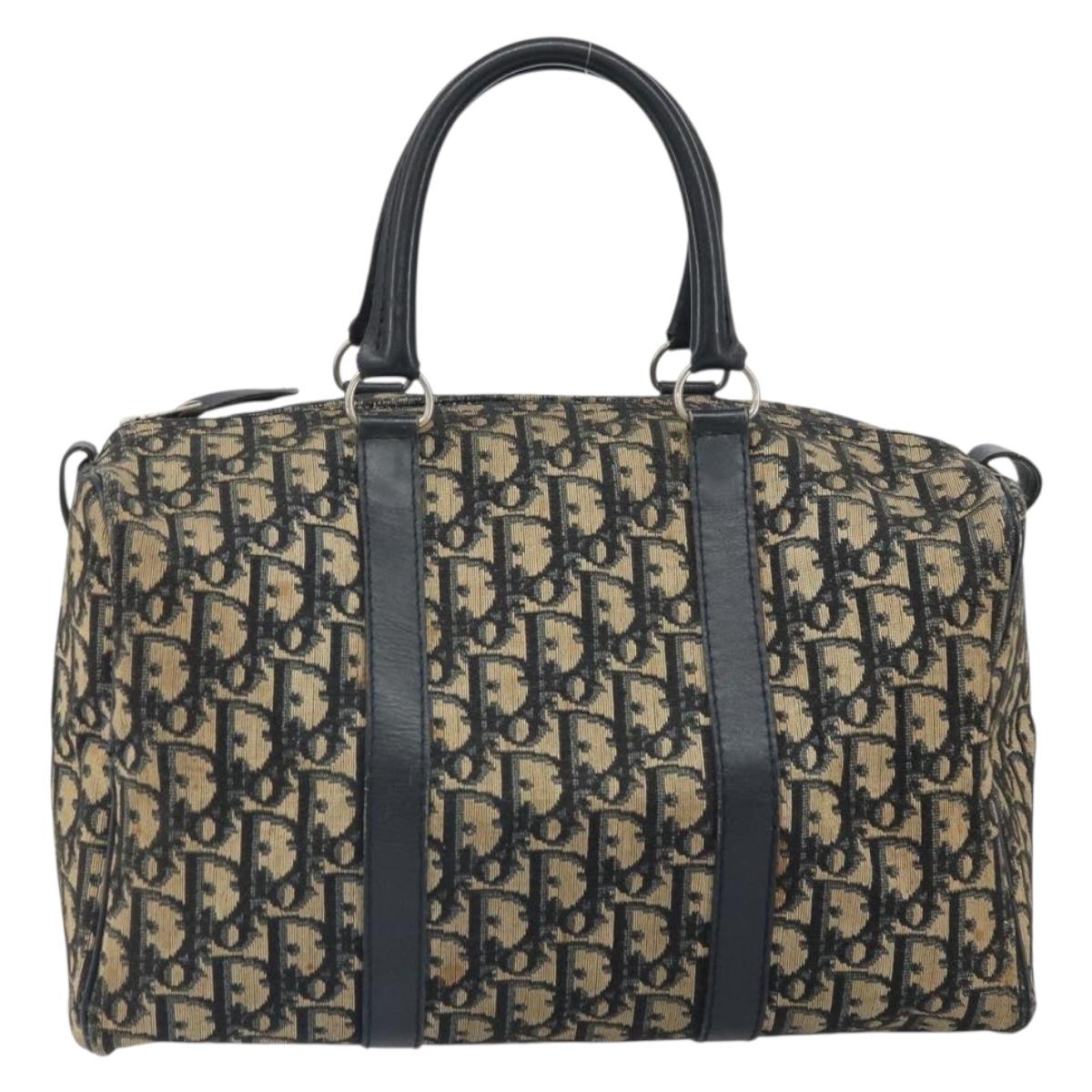 Trotter Canvas Hand Bag Navy Silver