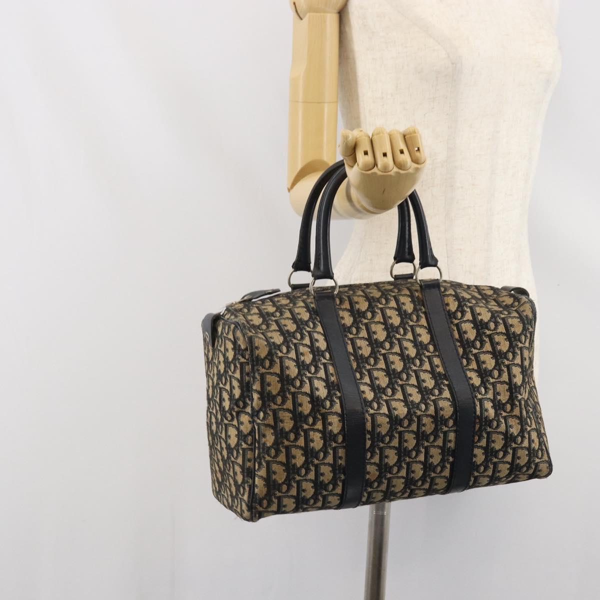 Trotter Canvas Hand Bag Navy Silver