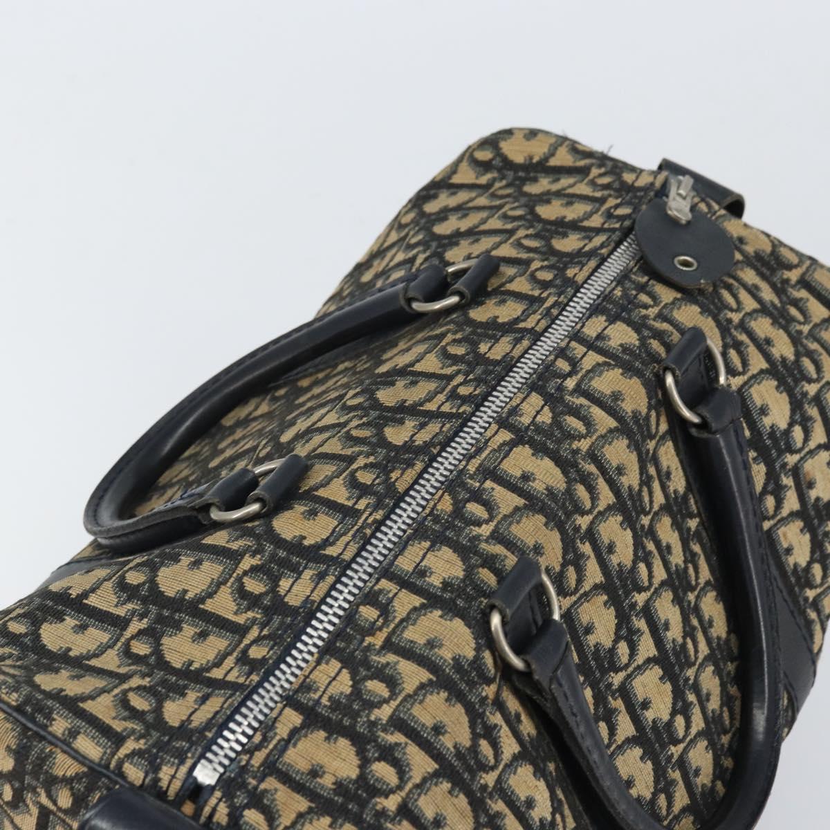 Trotter Canvas Hand Bag Navy Silver