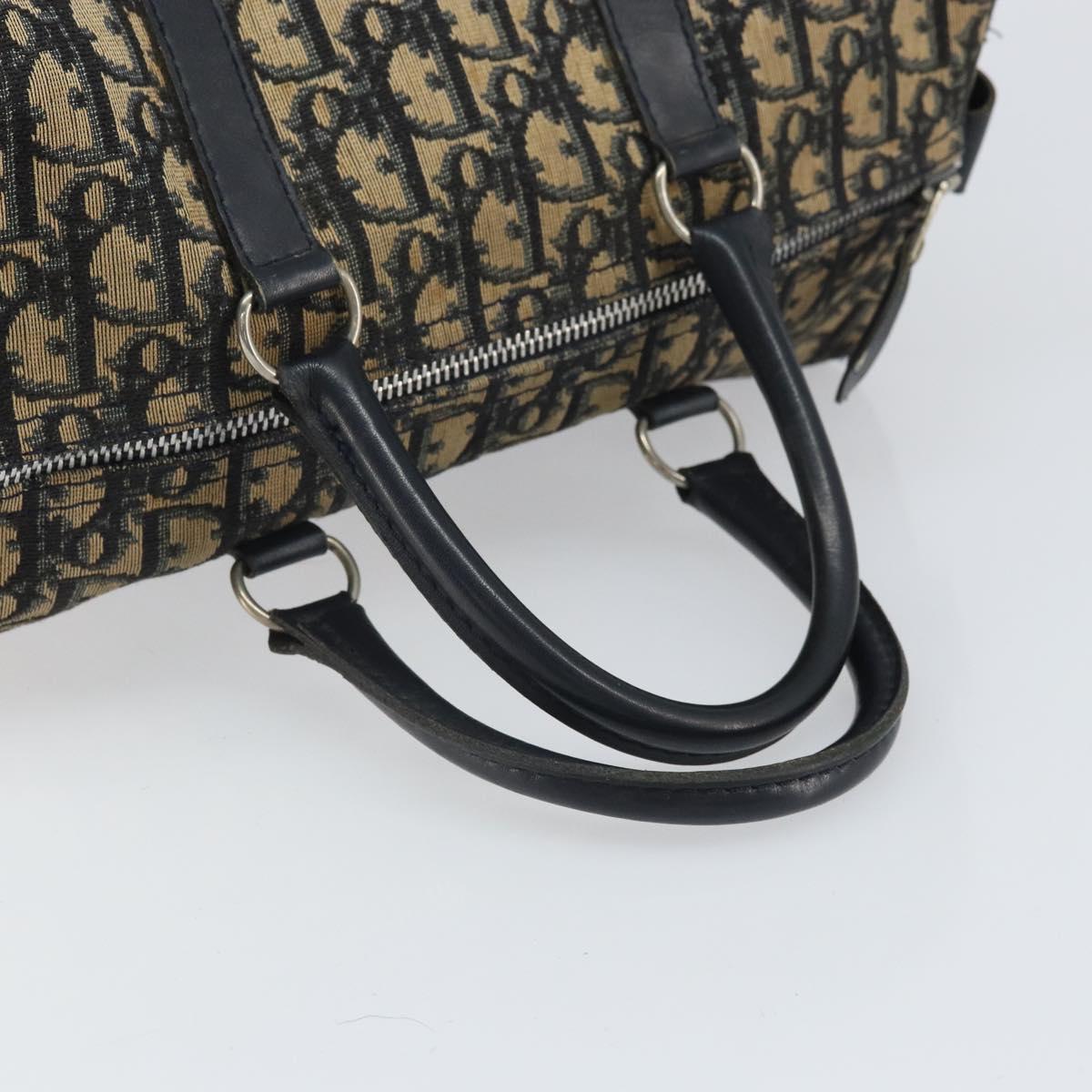 Trotter Canvas Hand Bag Navy Silver