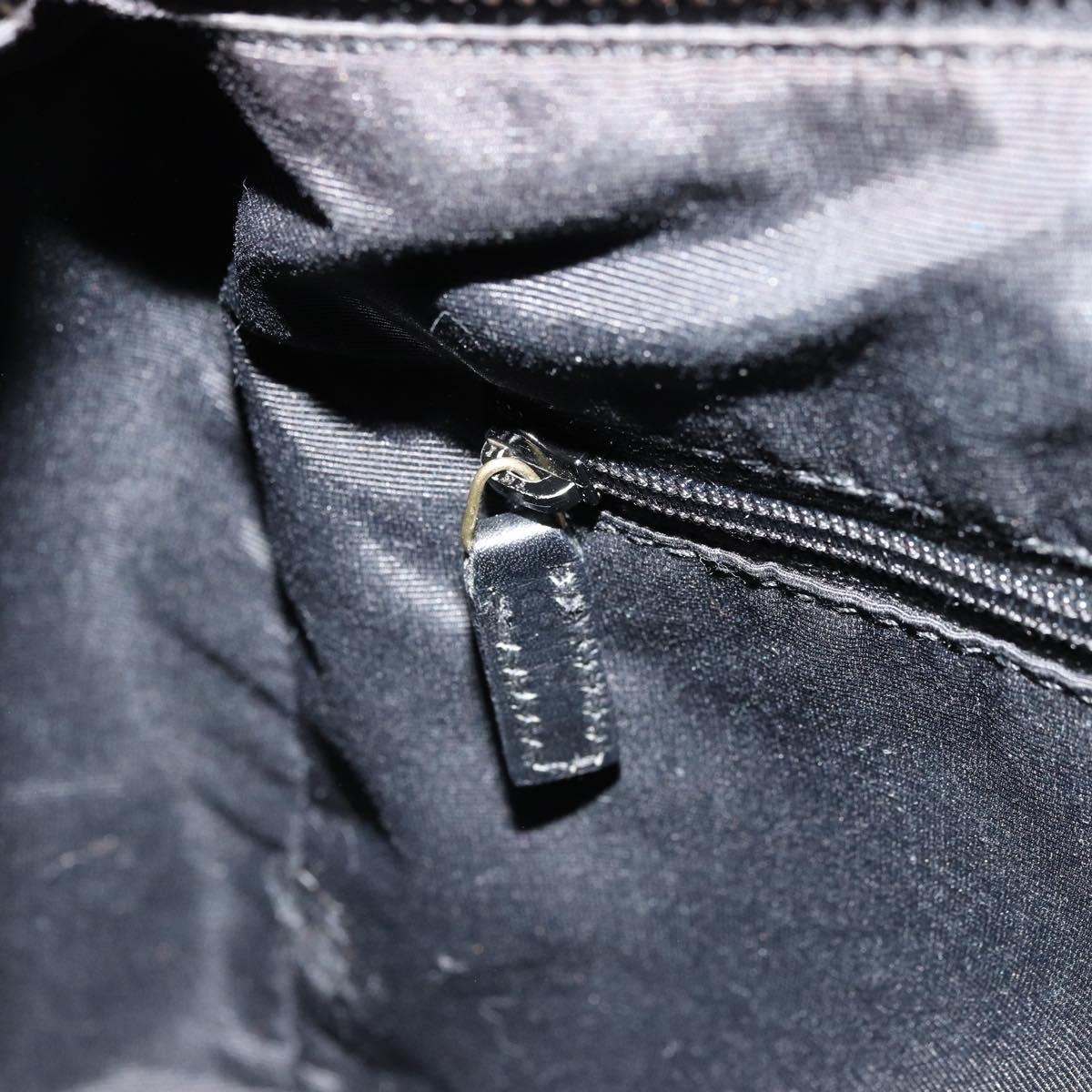 GG Canvas Shoulder Bag Black Gold