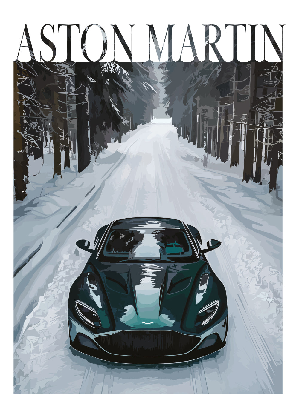 "Winter Aston Martin No.2" Poster