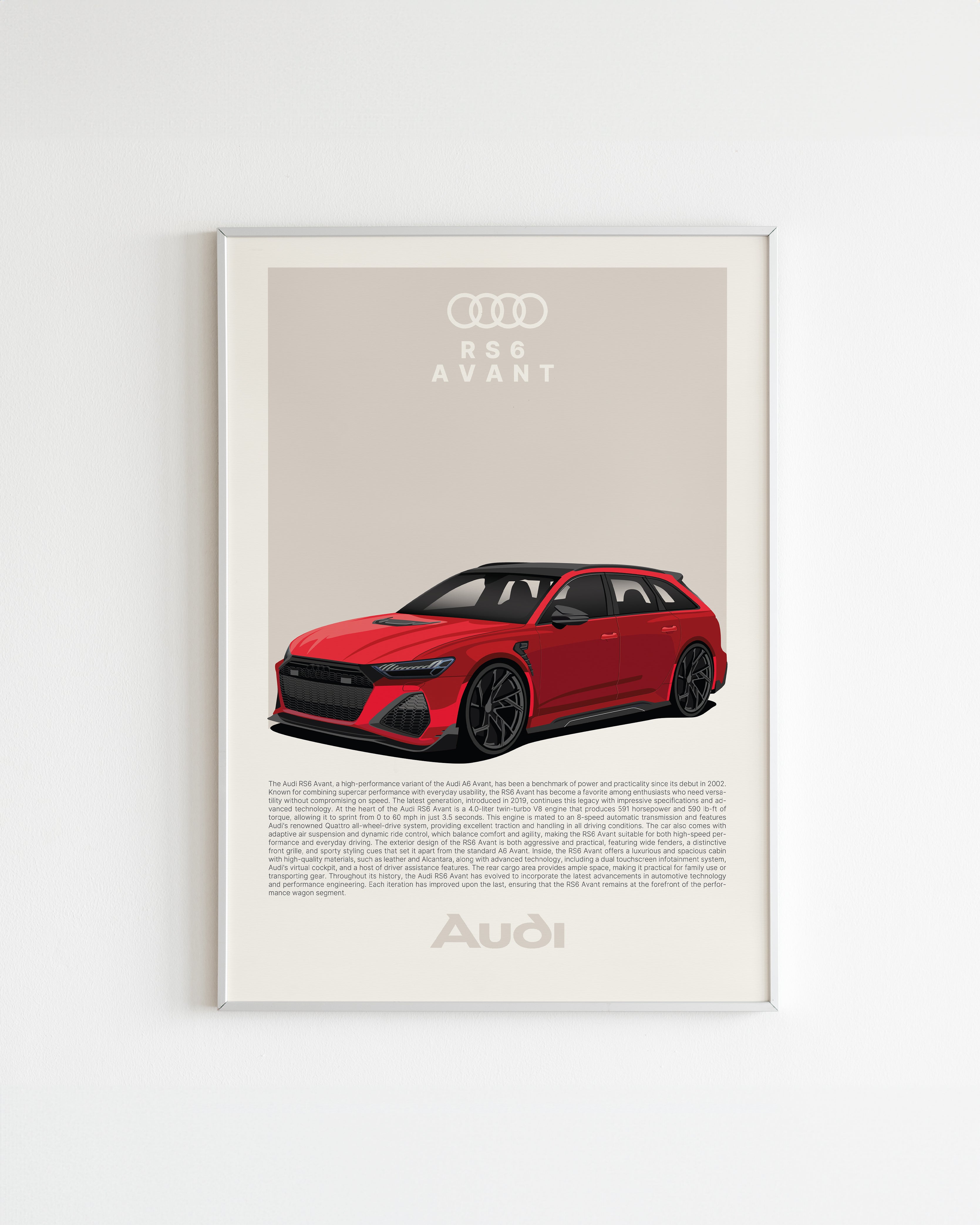 Handla Kanva "Audi RS6" Poster online | Smidigt och enkelt på nätet - Merchsweden |