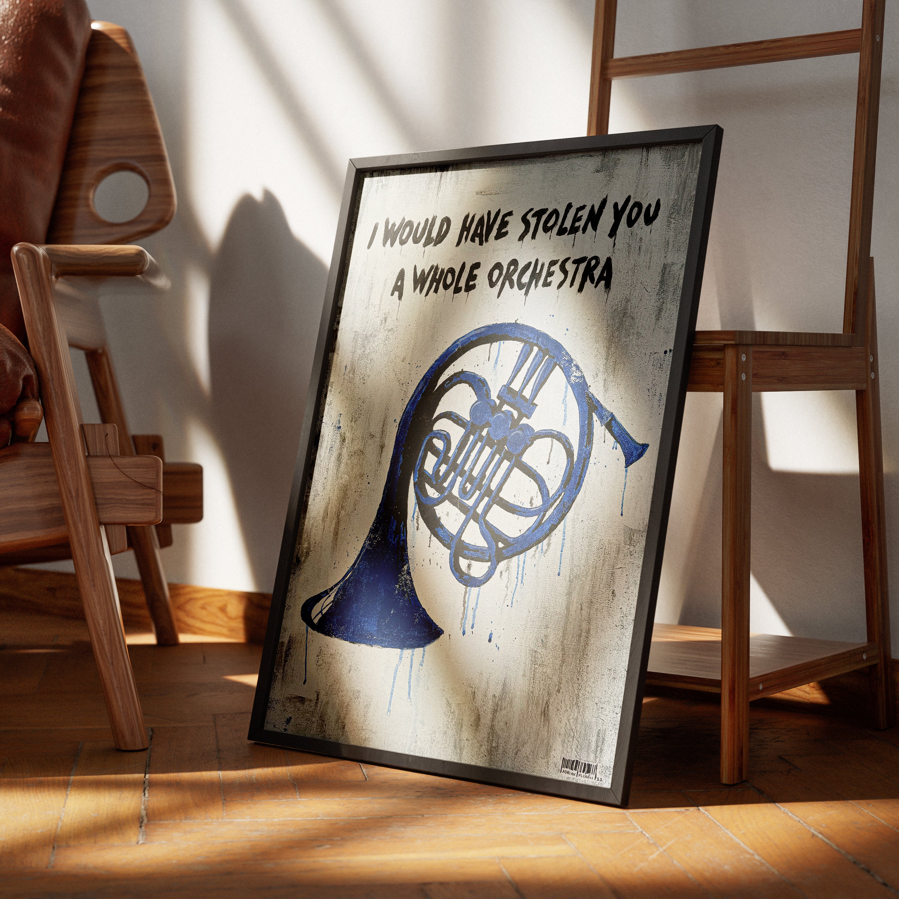 Handla Adrian Florén "Blue French Horn" Poster online | Smidigt och enkelt på nätet - Merchsweden |