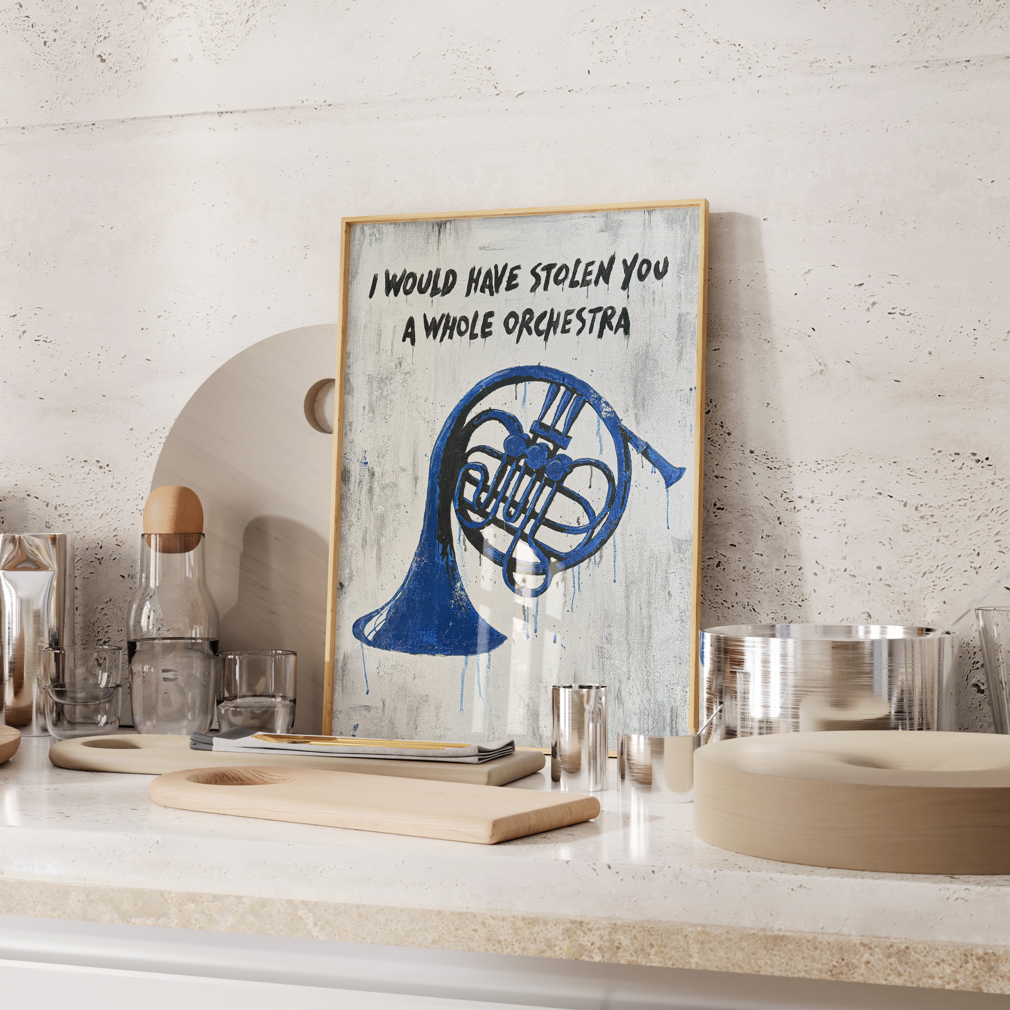 Handla Adrian Florén "Blue French Horn" Poster online | Smidigt och enkelt på nätet - Merchsweden |