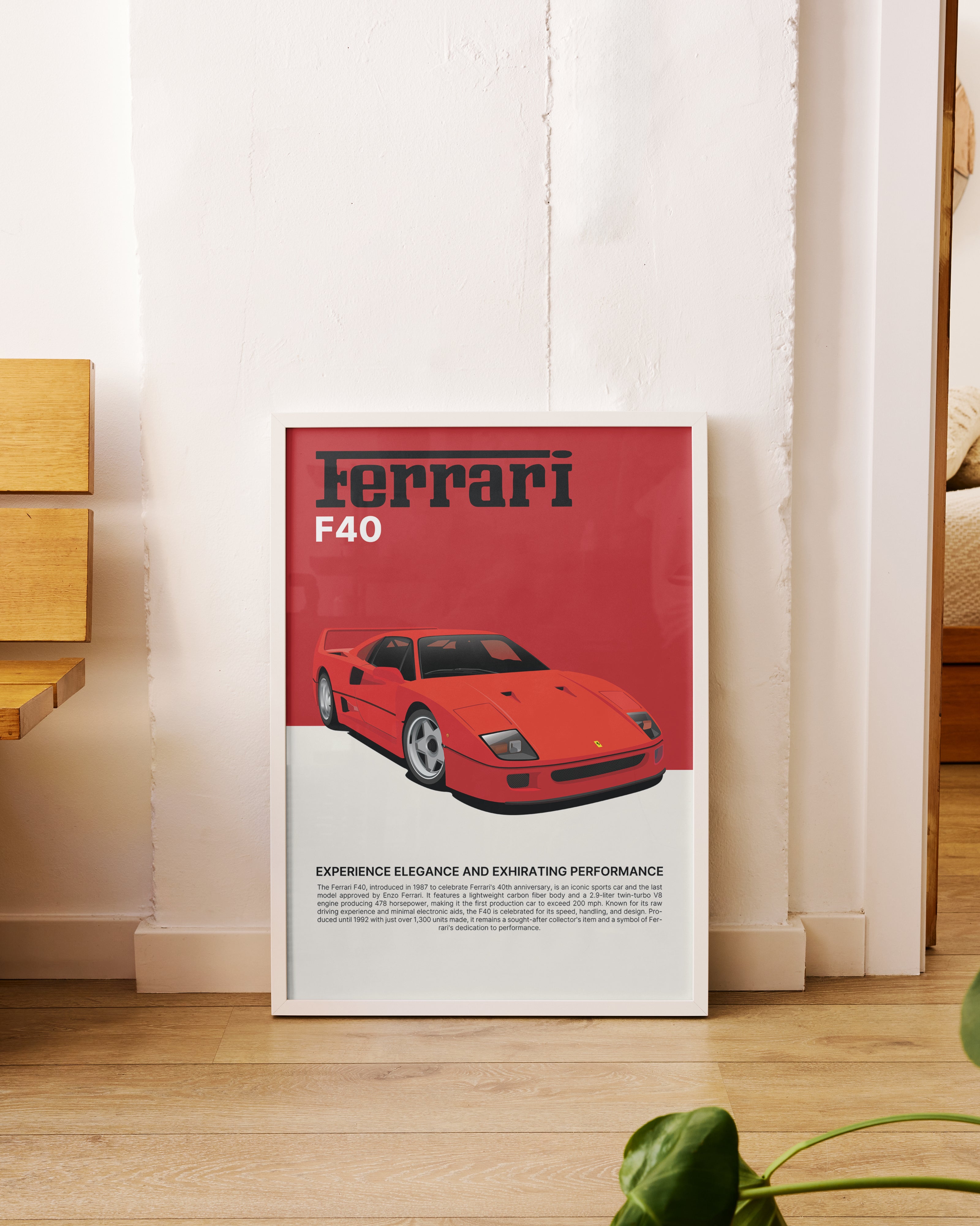 Handla Kanva "Ferrari F40" Poster online | Smidigt och enkelt på nätet - Merchsweden |