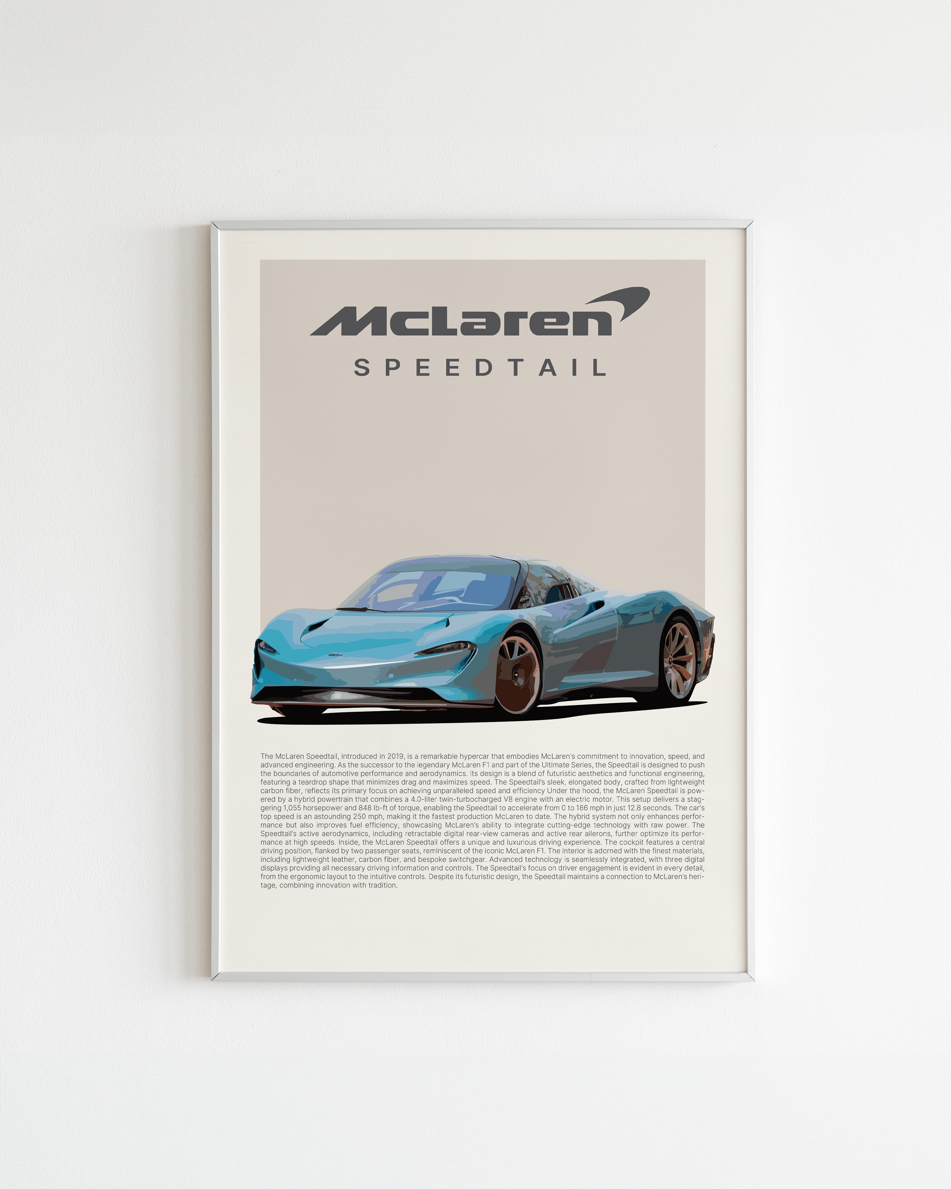 Handla Kanva "Mclaren Speedtail" Poster online | Smidigt och enkelt på nätet - Merchsweden |