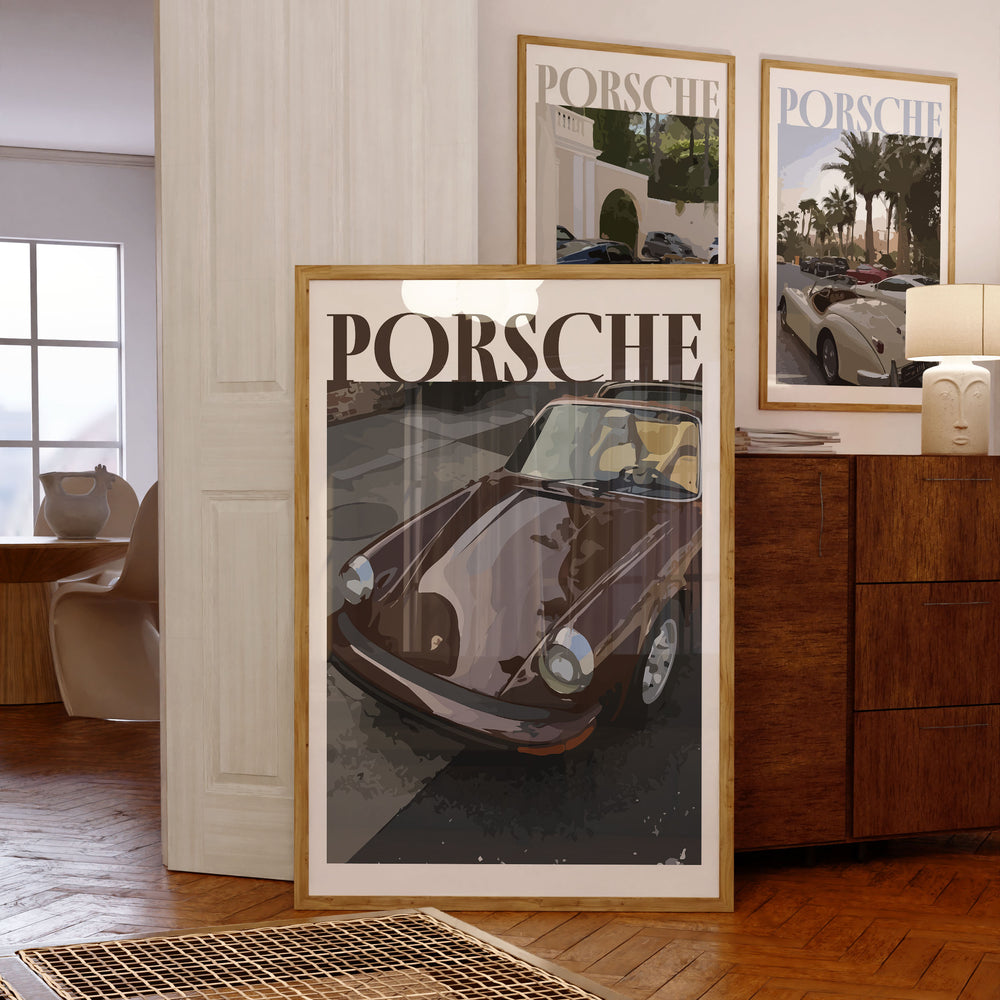 Handla Kanva "Old School Porsche No.2" Poster online | Smidigt och enkelt på nätet - Merchsweden |
