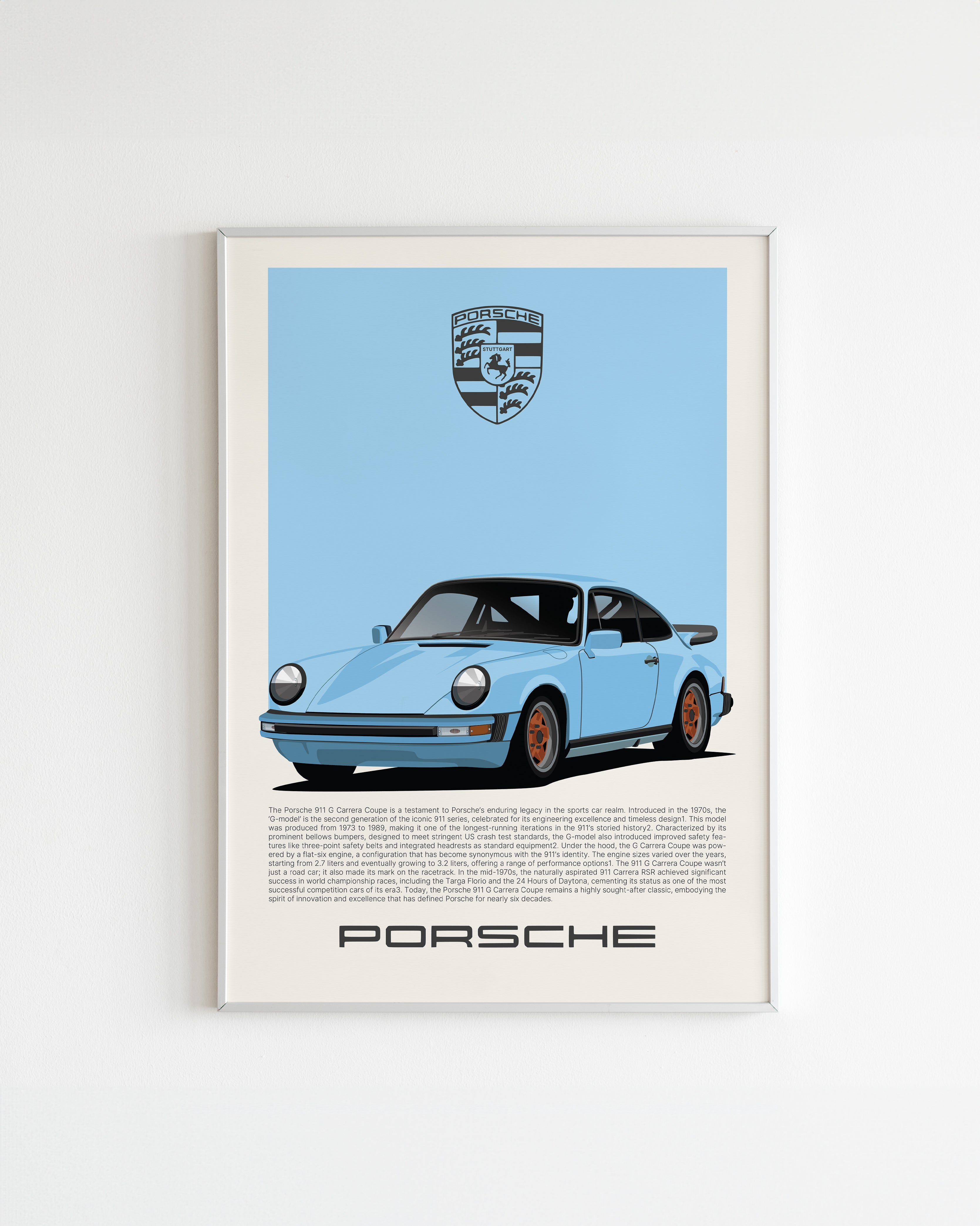 Handla Kanva "Porsche G Carrera Coupe" Poster online | Smidigt och enkelt på nätet - Merchsweden |