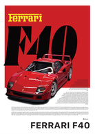 Handla Arksel Ferrari F40 Poster online | Smidigt och enkelt på nätet - Merchsweden |