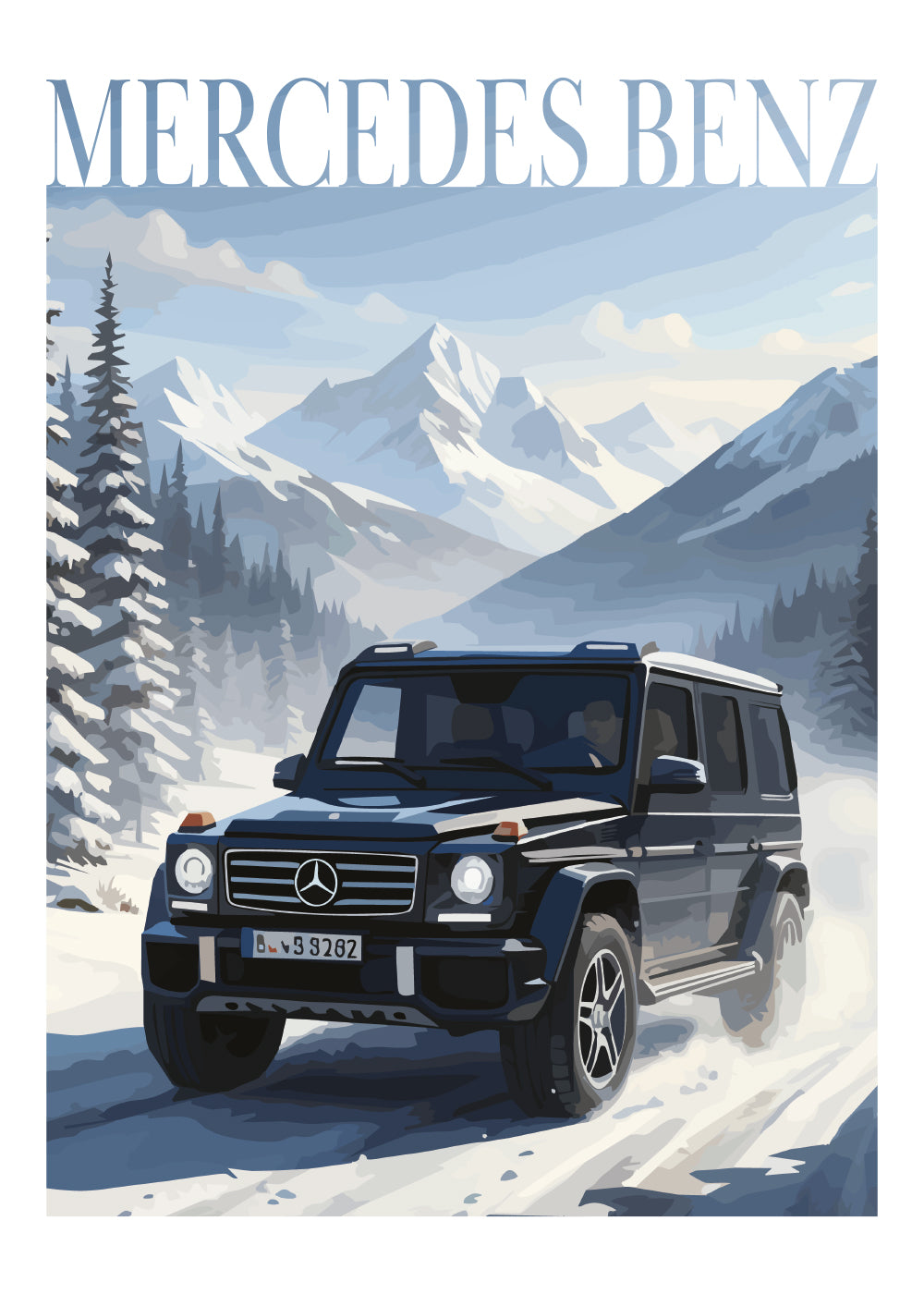 "Winter Mercedes Benz No.1" Poster