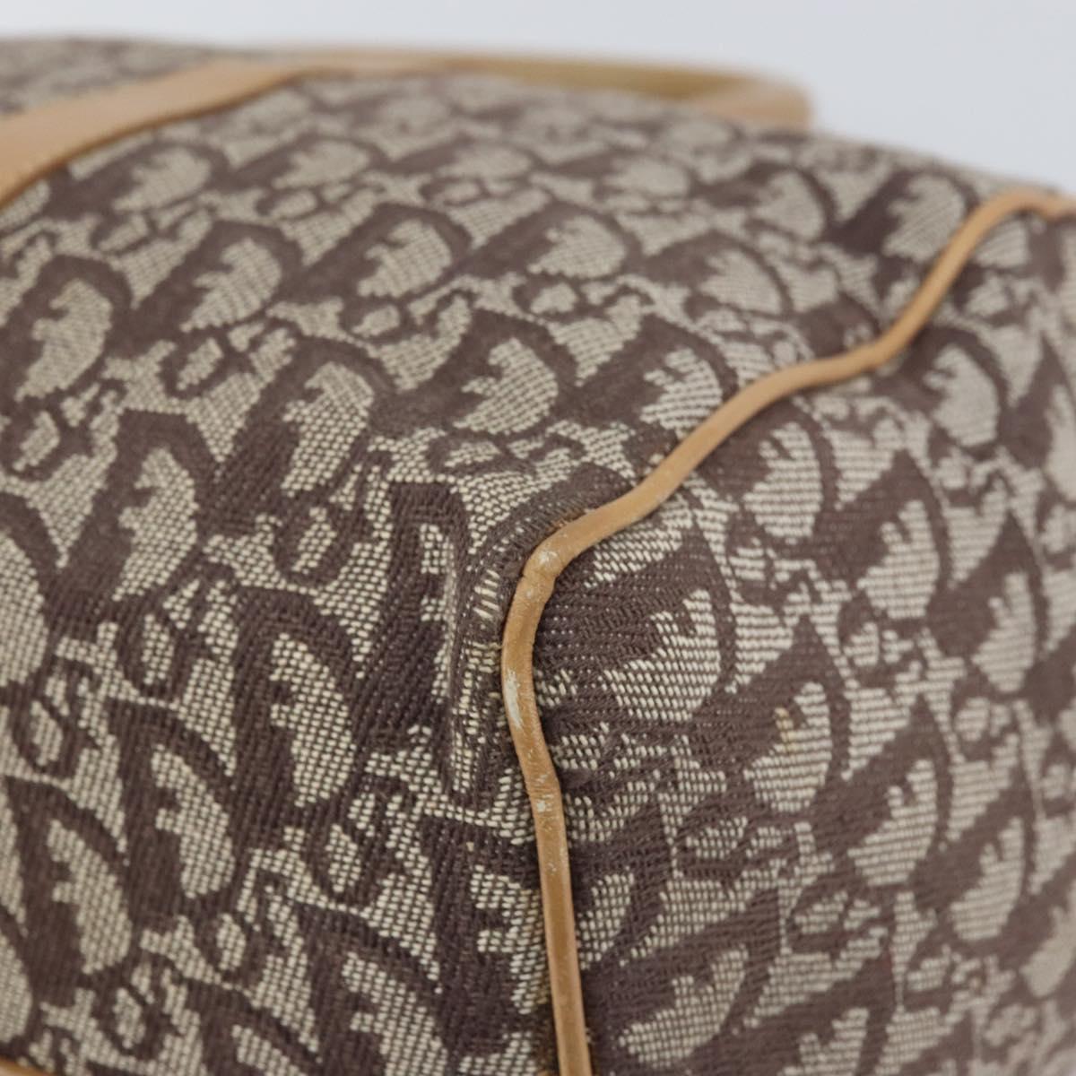 Trotter Canvas Boston Bag Brown Gold