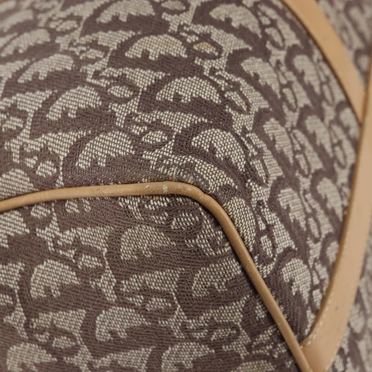 Trotter Canvas Boston Bag Brown Gold