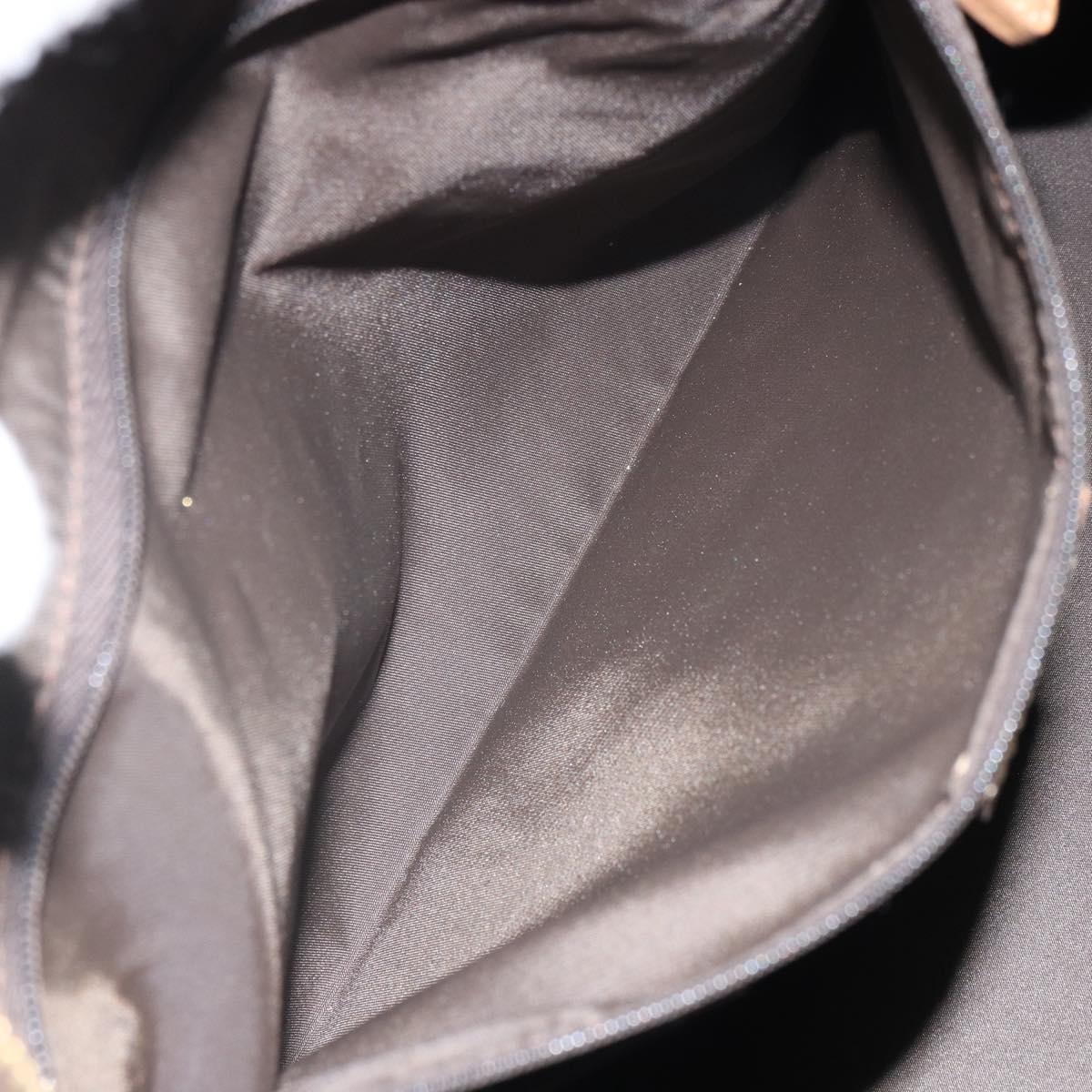 Trotter Canvas Boston Bag Brown Gold