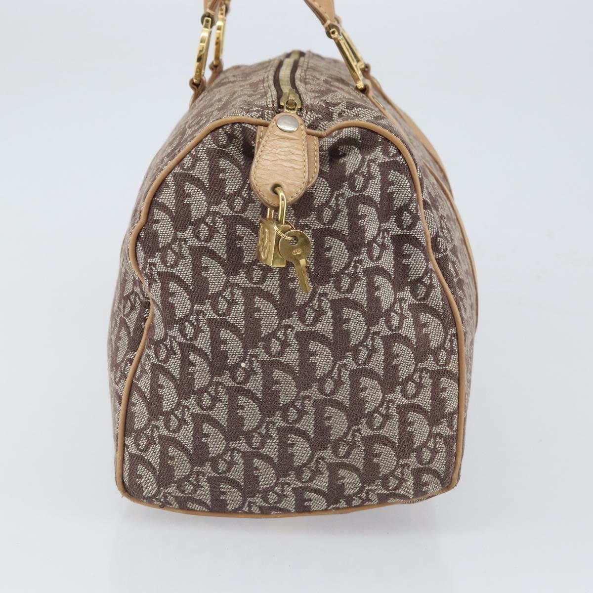 Trotter Canvas Boston Bag Brown Gold