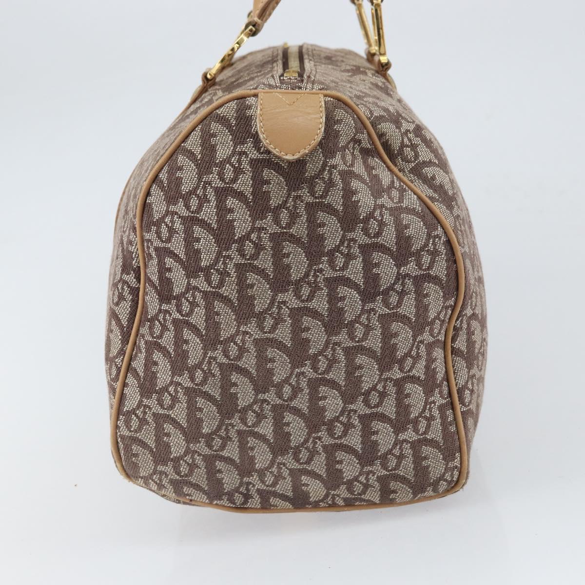 Trotter Canvas Boston Bag Brown Gold