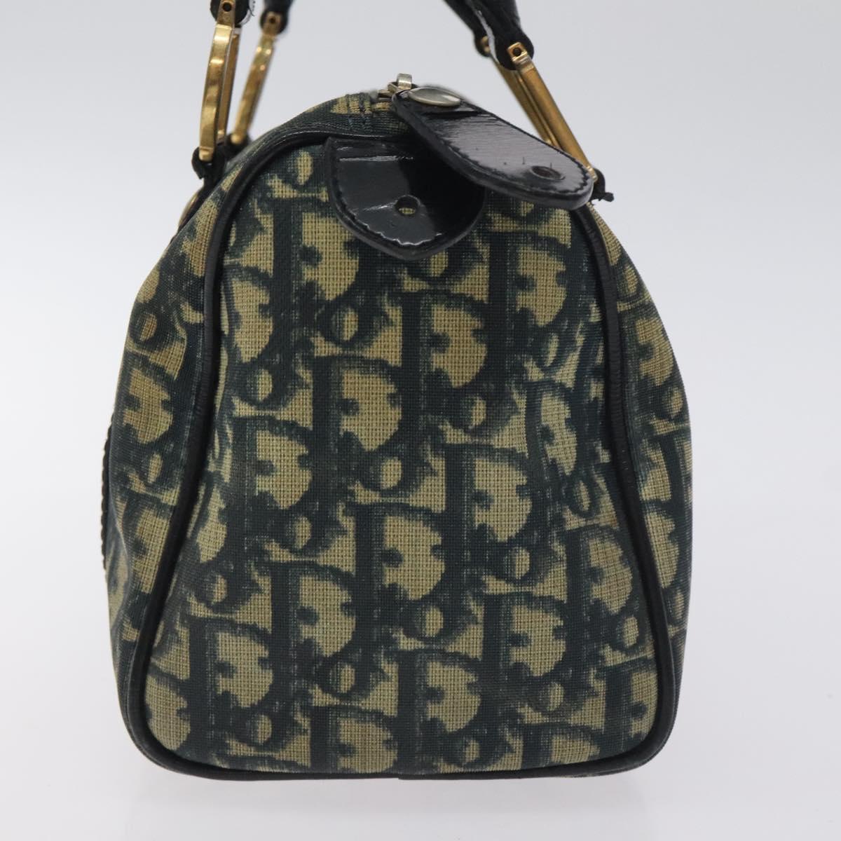 Trotter Canvas Hand Bag PVC Navy Gold