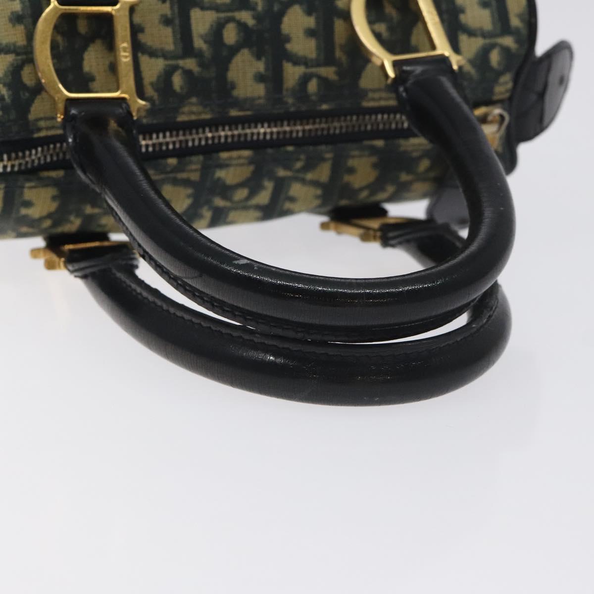 Trotter Canvas Hand Bag PVC Navy Gold