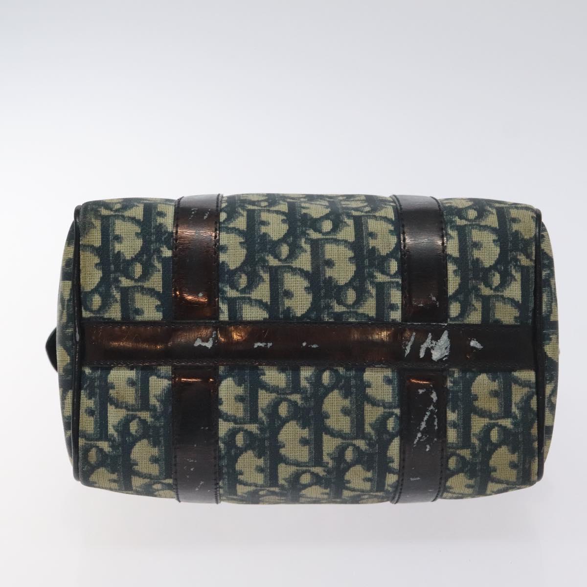 Trotter Canvas Hand Bag PVC Navy Gold
