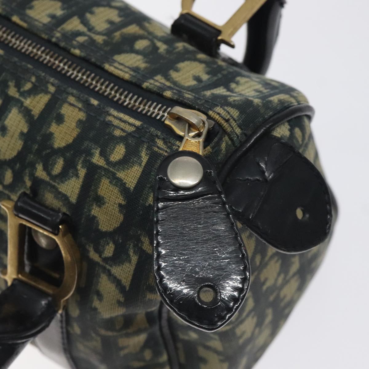 Trotter Canvas Hand Bag PVC Navy Gold