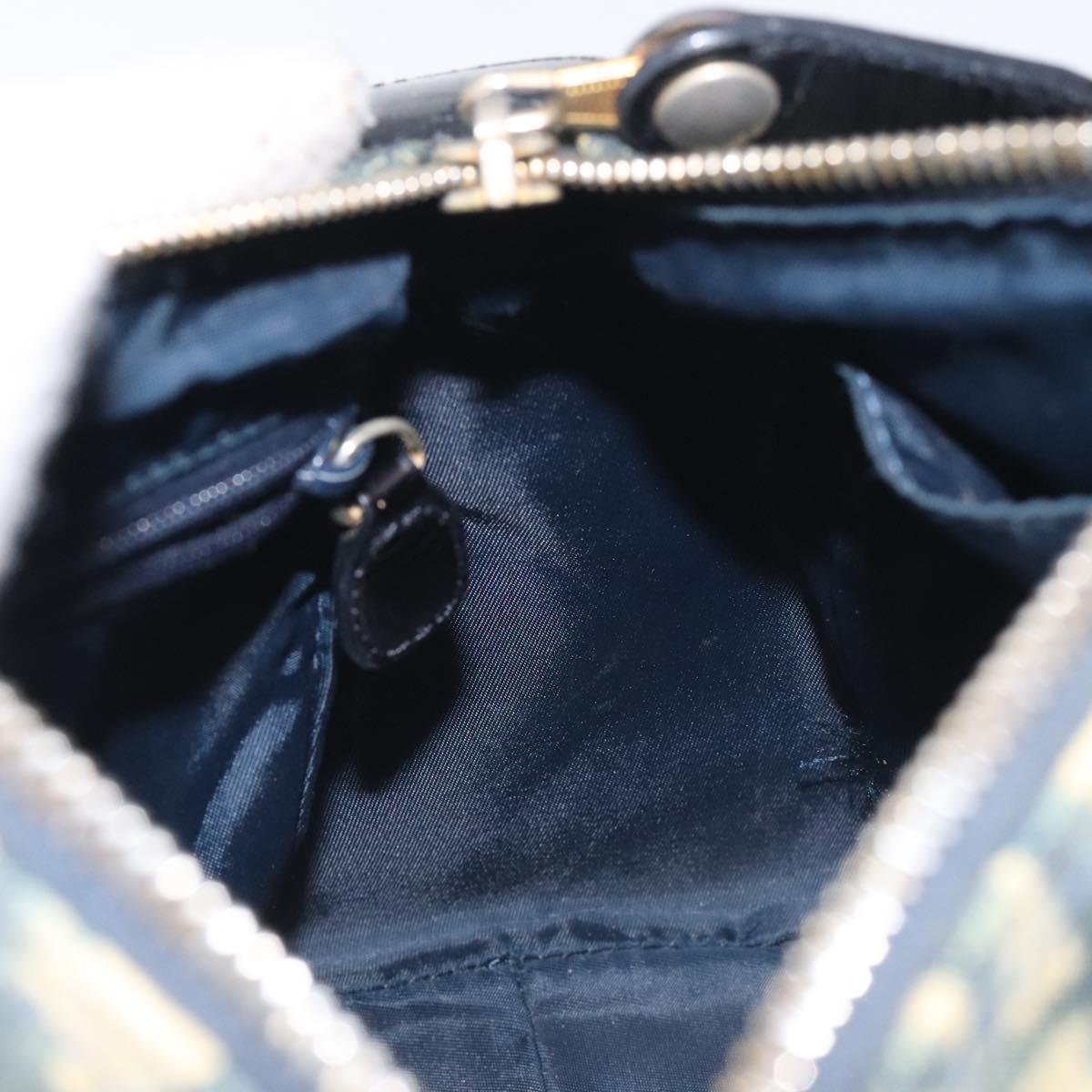 Trotter Canvas Hand Bag PVC Navy Gold