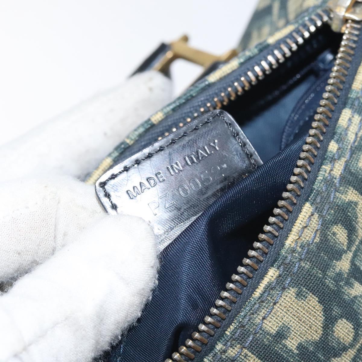 Trotter Canvas Hand Bag PVC Navy Gold