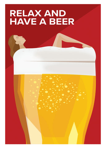 Relax and have a beer Poster 