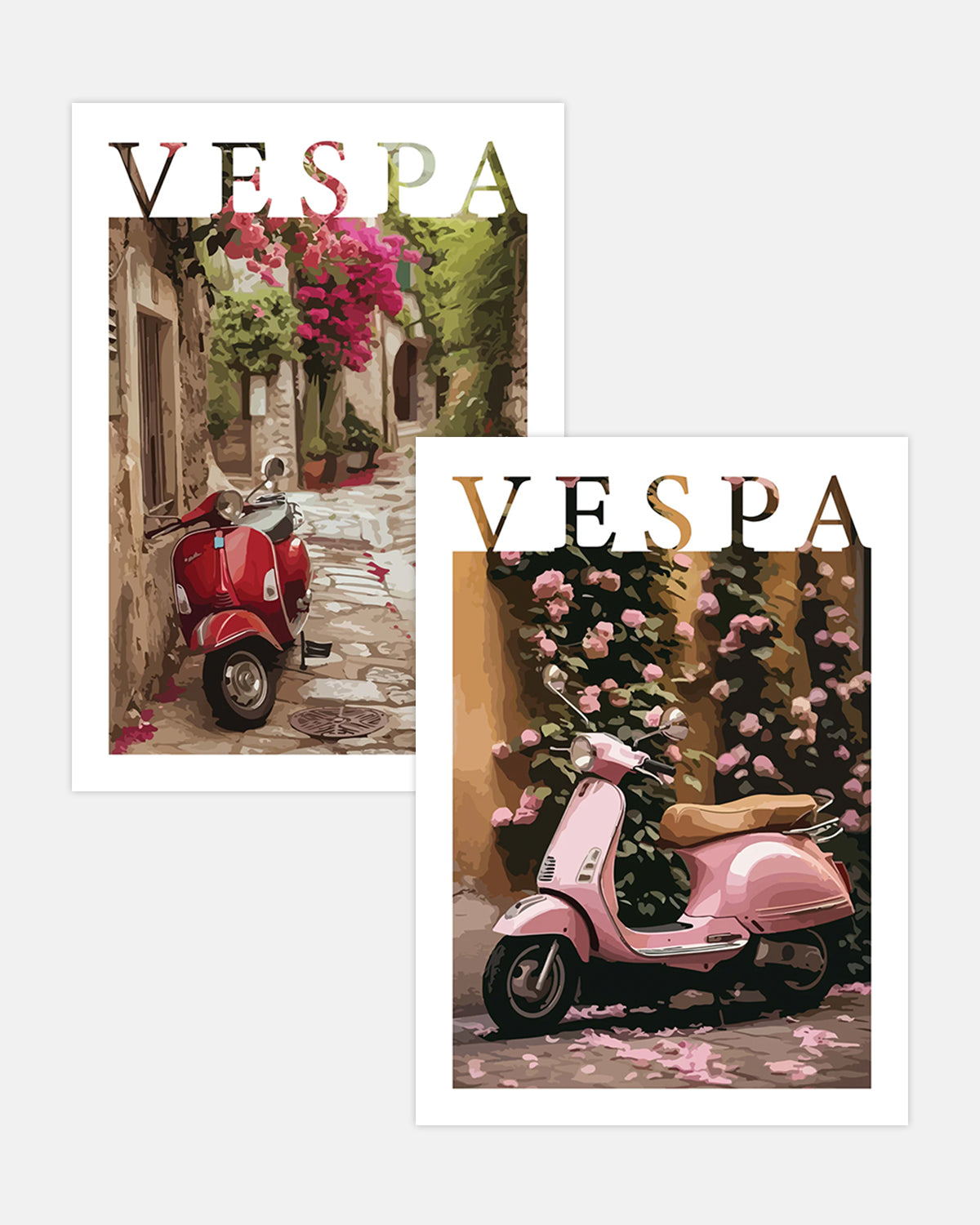 "Double Vespa" Poster Bundle